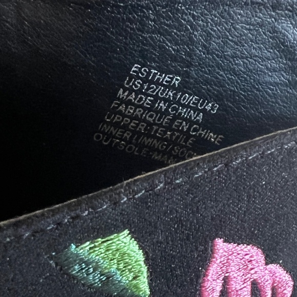 Floral Embroidered Womens Slip On Heel - Picture 9 of 15